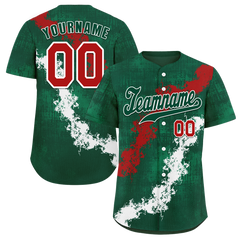 Custom Green Graffiti Pattern Green Authentic Baseball Jersey