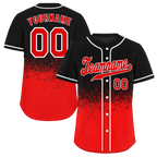 Custom Black Red Graffiti Pattern Red Authentic Baseball Jersey
