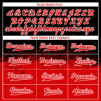 Custom Black Red Graffiti Pattern Red Authentic Baseball Jersey