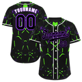 Custom Black Graffiti Pattern Black Authentic Baseball Jersey