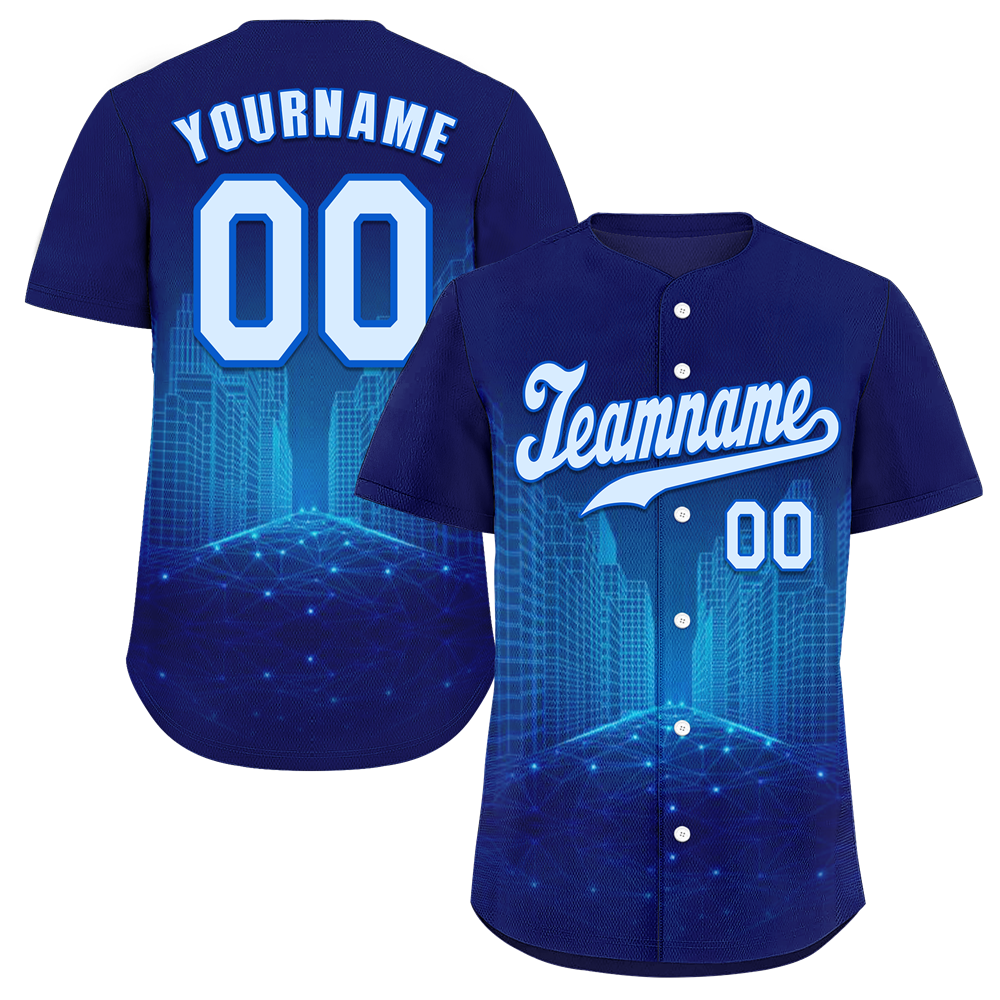 Custom Blue City Edition White Authentic Baseball Jersey BSBJ0a-bc0fbcb