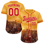 Custom Yellow City Edition Red Authentic Baseball Jersey BSBJ0a-bc0fbc8