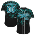 Custom Black 3D Pattern Aqua Authentic Baseball Jersey BSBJ0a-bc0fbdb