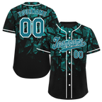 Custom Black 3D Pattern Aqua Authentic Baseball Jersey BSBJ0a-bc0fbdb