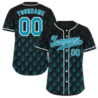 Custom Black 3D Pattern Aqua Authentic Baseball Jersey BSBJ0a-bc0fbdc