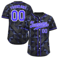 Custom Black 3D Pattern Purple Authentic Baseball Jersey BSBJ0a-bc0fbdf