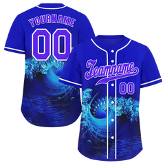 Custom Blue 3D Pattern Purple Authentic Baseball Jersey BSBJ0a-bc0fbd7