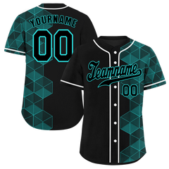 Custom Black Aqua 3D Pattern Black Authentic Baseball Jersey BSBJ0a-bc0fbd8