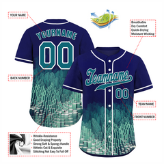 Custom Blue Aqua 3D Pattern Aqua Authentic Baseball Jersey BSBJ0a-bc0fbd9