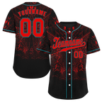 Custom Black Red 3D Pattern Red Authentic Baseball Jersey BSBJ0a-bc0fbe0