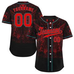 Custom Black Red 3D Pattern Red Authentic Baseball Jersey BSBJ0a-bc0fbe0