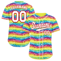 Custom Colorful Yellow Tie Dye White Authentic Baseball Jersey BSBJ0a-bc0fbec