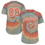 Custom Orange Tie Dye Orange Authentic Baseball Jersey BSBJ0a-bc0fbed