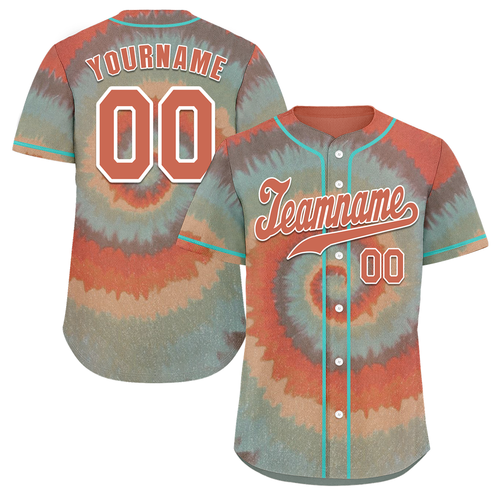 Custom Orange Tie Dye Orange Authentic Baseball Jersey BSBJ0a-bc0fbed