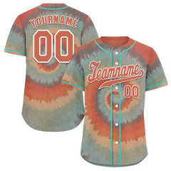 Custom Orange Tie Dye Orange Authentic Baseball Jersey BSBJ0a-bc0fbed