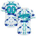 Custom White Blue Tie Dye Aqua Authentic Baseball Jersey BSBJ0a-bc0fbee