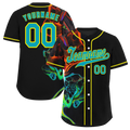 Custom Black Tie Dye Aqua Authentic Baseball Jersey BSBJ0a-bc0fbef