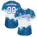 Custom Blue White Tie Dye White Authentic Baseball Jersey BSBJ0a-bc0fbe7