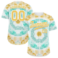 Custom Orange Aqua Tie Dye Orange Authentic Baseball Jersey BSBJ0a-bc0fbe8