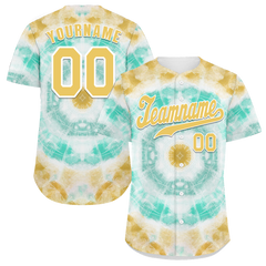 Custom Orange Aqua Tie Dye Orange Authentic Baseball Jersey BSBJ0a-bc0fbe8