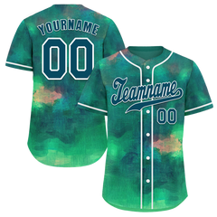 Custom Green Tie Dye Green Authentic Baseball Jersey BSBJ0a-bc0fbe9