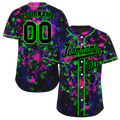 Custom Black Red Tie Dye Black Authentic Baseball Jersey BSBJ0a-bc0fbf0