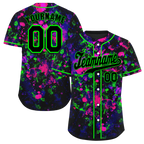 Custom Black Red Tie Dye Black Authentic Baseball Jersey BSBJ0a-bc0fbf0