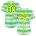 Custom Green Tie Dye Yellow Authentic Baseball Jersey BSBJ0a-bc0fbfb