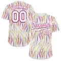 Custom Yellow Purple Tie Dye White Authentic Baseball Jersey BSBJ0a-bc0fbfc
