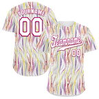 Custom Yellow Purple Tie Dye White Authentic Baseball Jersey BSBJ0a-bc0fbfc