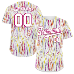 Custom Yellow Purple Tie Dye White Authentic Baseball Jersey BSBJ0a-bc0fbfc