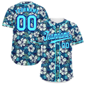 Custom Blue Hawaii Aqua Authentic Baseball Jersey BSBJ0a-bc0fbf7