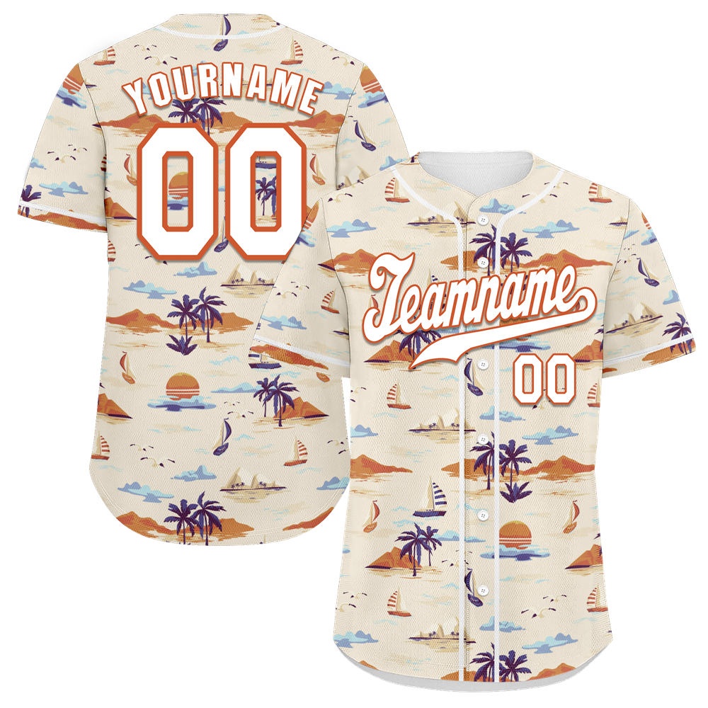 Custom Orange Hawaii White Authentic Baseball Jersey BSBJ0a-bc0fbf8