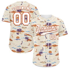 Custom Orange Hawaii White Authentic Baseball Jersey BSBJ0a-bc0fbf8