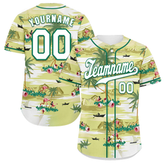 Custom Yellow Hawaii White Authentic Baseball Jersey BSBJ0a-bc0fbf9