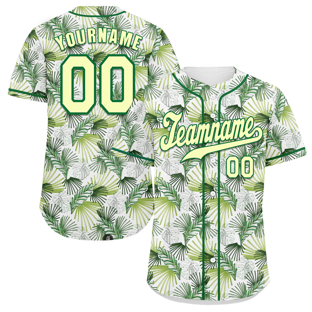 Custom Green Hawaii White Authentic Baseball Jersey BSBJ0a-bc0fb70