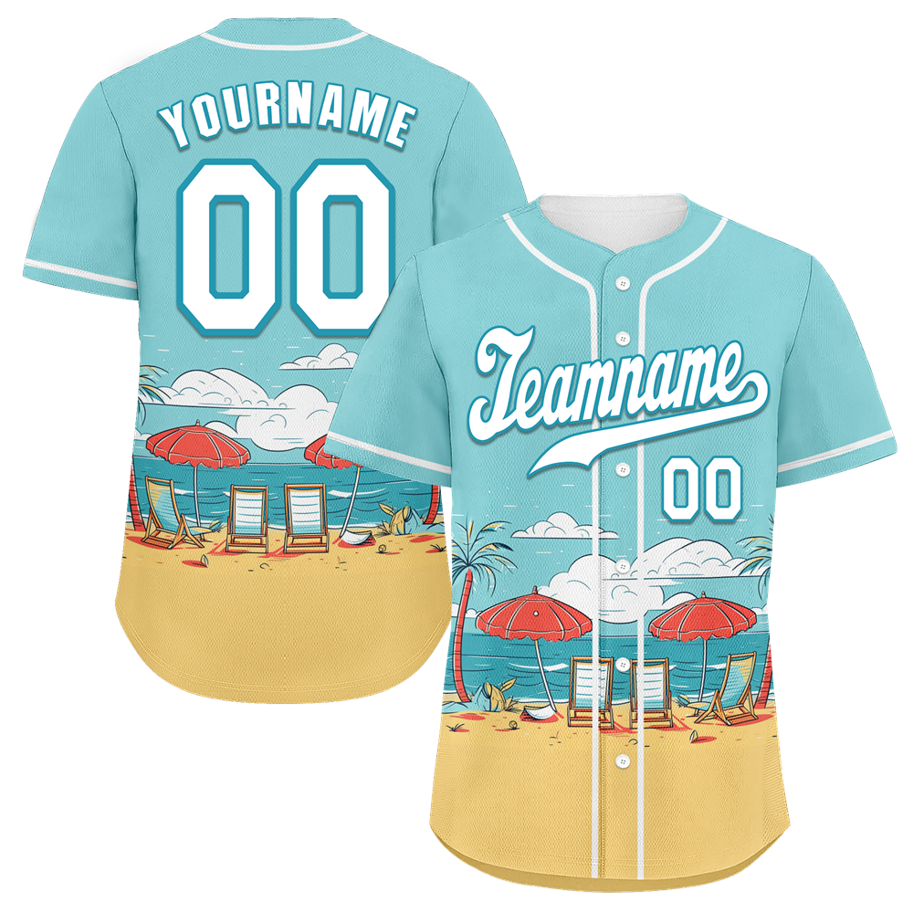 Custom Aqua Orange Hawaii White Authentic Baseball Jersey BSBJ0a-bc0fb7e