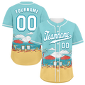 Custom Aqua Orange Hawaii White Authentic Baseball Jersey BSBJ0a-bc0fb7e