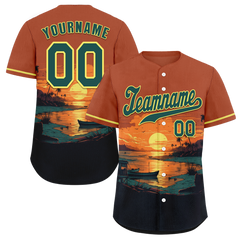 Custom Orange Black Hawaii Green Authentic Baseball Jersey BSBJ0a-bc0fb7f