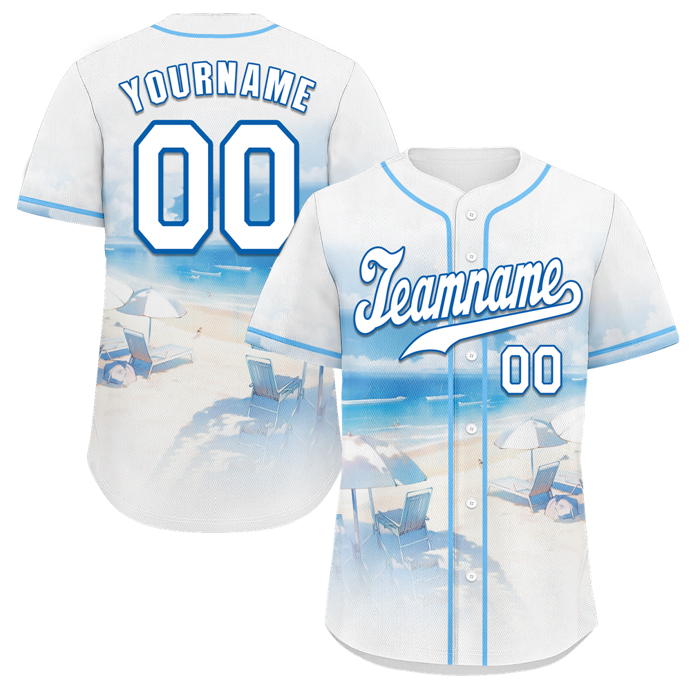 Custom White Blue Hawaii White Authentic Baseball Jersey BSBJ0a-bc0fb78