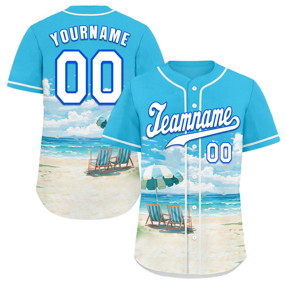 Custom Aqua Hawaii White Authentic Baseball Jersey BSBJ0a-bc0fb79