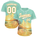 Custom Aqua Orange Hawaii White Authentic Baseball Jersey BSBJ0a-bc0fb80