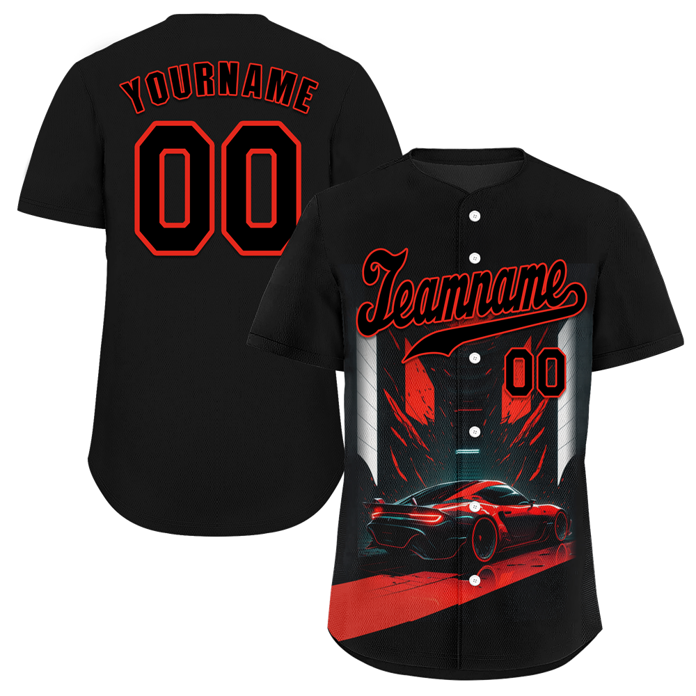 Custom Black Red Drift Fashion Black Authentic Baseball Jersey BSBJ0a-bc0fb8d