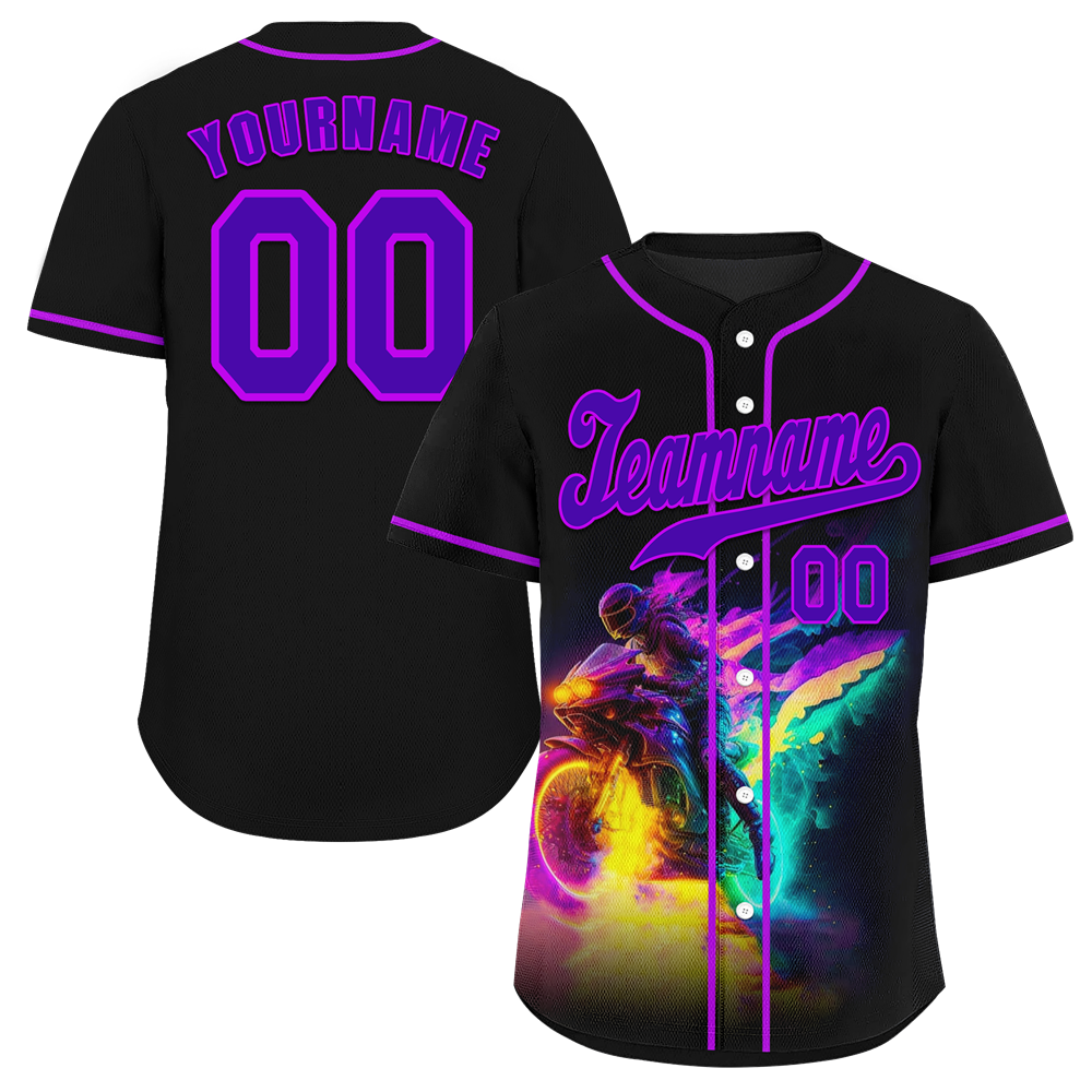 Custom Black Purple Drift Fashion Purple Authentic Baseball Jersey BSBJ0a-bc0fb88