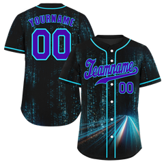 Custom Black Aqua Drift Fashion Blue Authentic Baseball Jersey BSBJ0a-bc0fb89