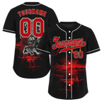Custom Black Red Skull Fashion Red Authentic Baseball Jersey BSBJ0a-bc0fb9a
