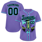 Custom Purple Skull Fashion Black Authentic Baseball Jersey BSBJ0a-bc0fb9d