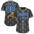 Custom Grey Skull Fashion Blue Authentic Baseball Jersey BSBJ0a-bc0fb9f