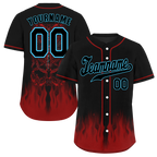 Custom Black Red Skull Fashion Black Authentic Baseball Jersey BSBJ0a-bc0fb97