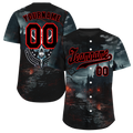Custom Black Skull Fashion Black Authentic Baseball Jersey BSBJ0a-bc0fc00